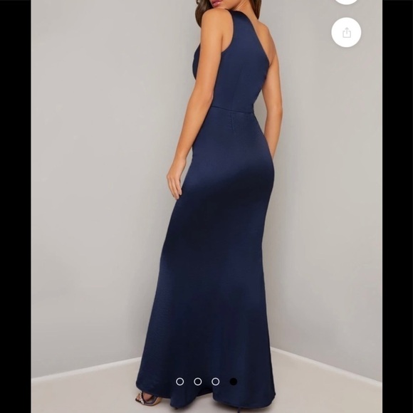 Chi chi London One Shoulder Fitted Silky Maxi Dress size 4 - Picture 2 of 7